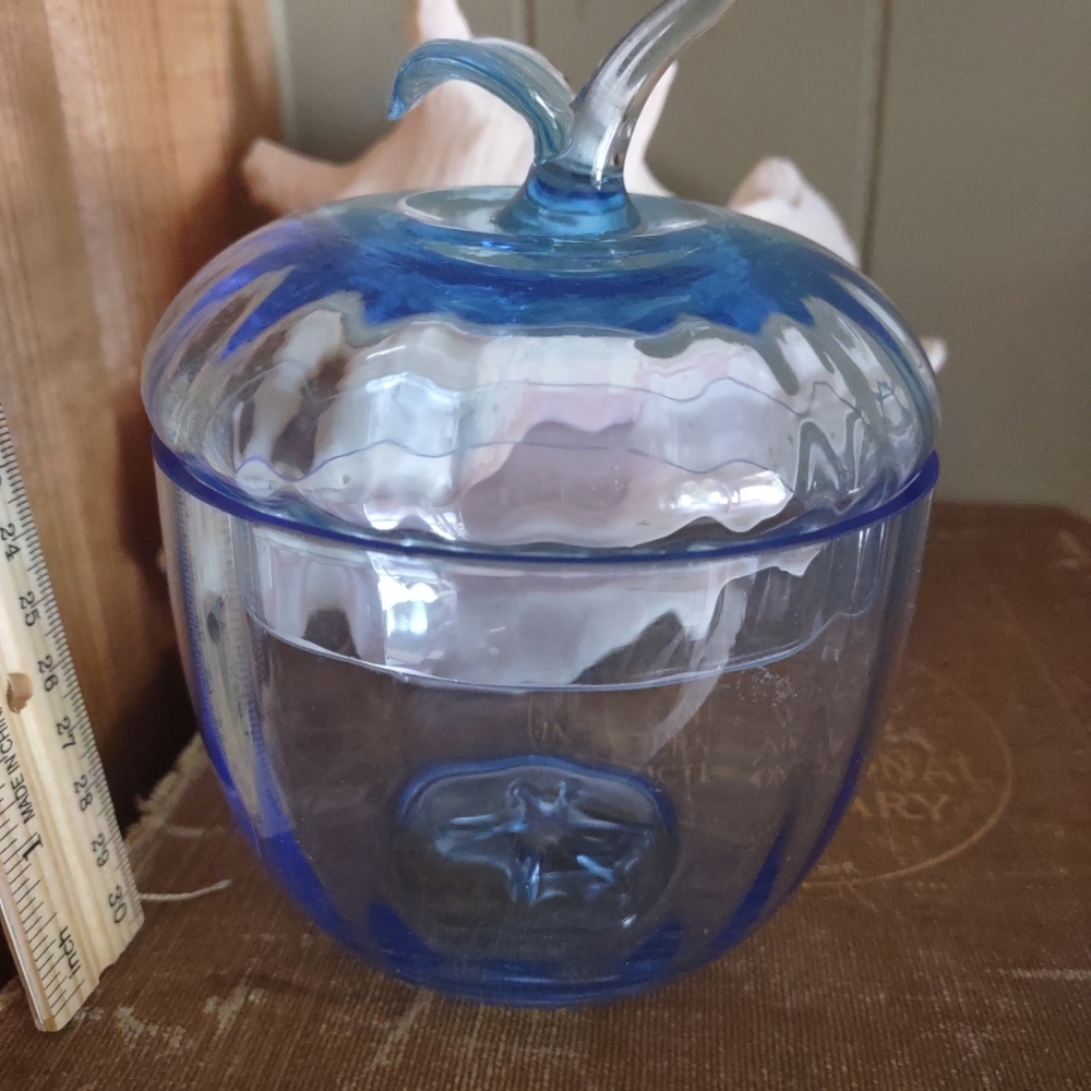 Vintage Blue USSR Apple Dish